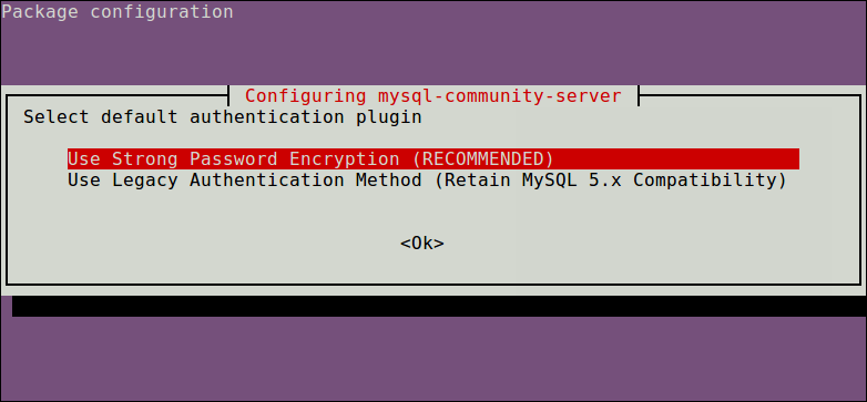 mysql select authentication