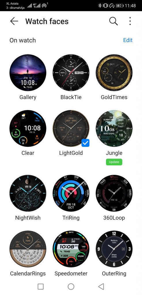 banyak pilihan watchface gratis dan berbayar